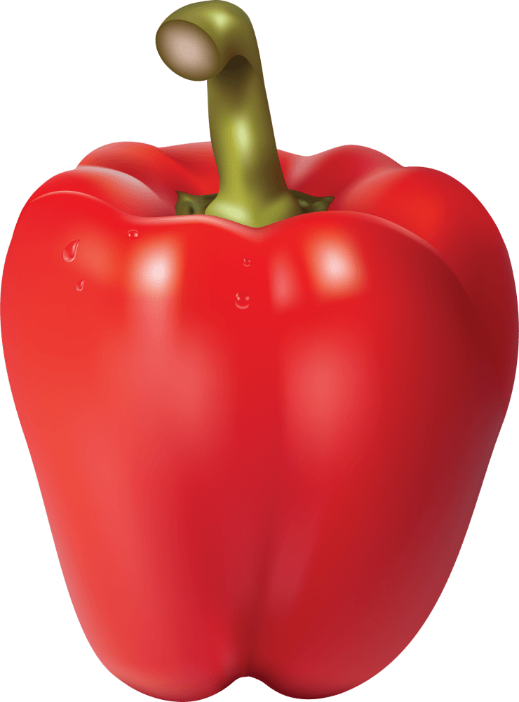 A sweet red pepper